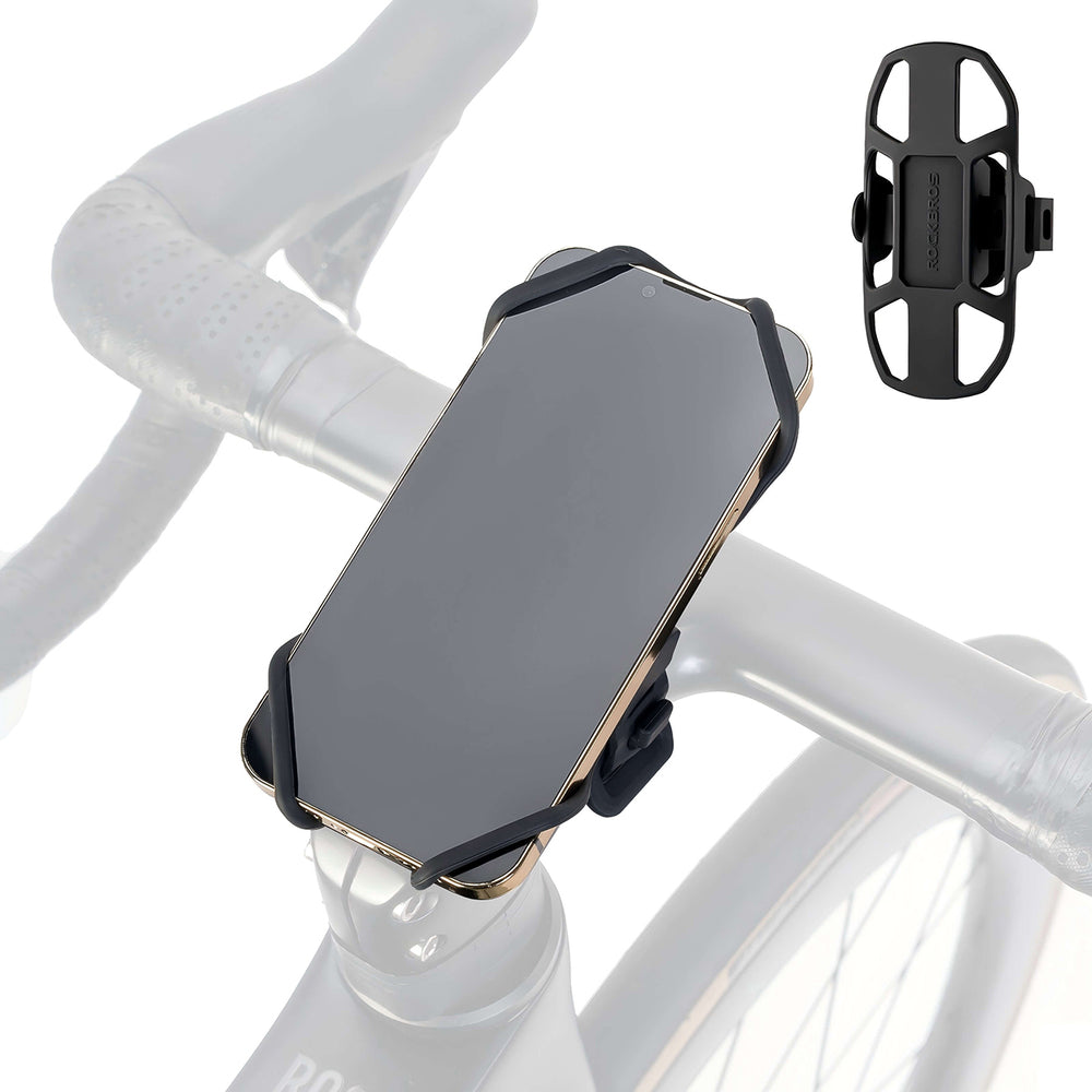 Rockbros 250015001 silicone clamp phone holder - black_1