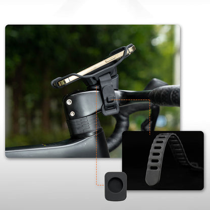 Rockbros 250015001 silicone clamp phone holder - black_4