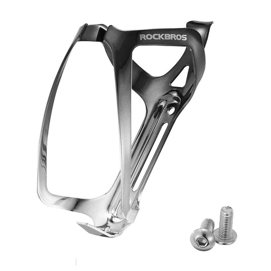 Rockbros RKL02 Aluminum Bottle Cage - Black and Silver_0