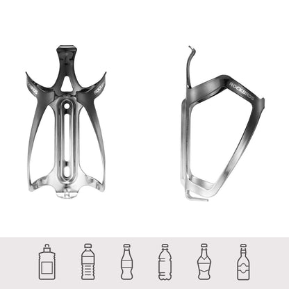 Rockbros RKL02 Aluminum Bottle Cage - Black and Silver_1