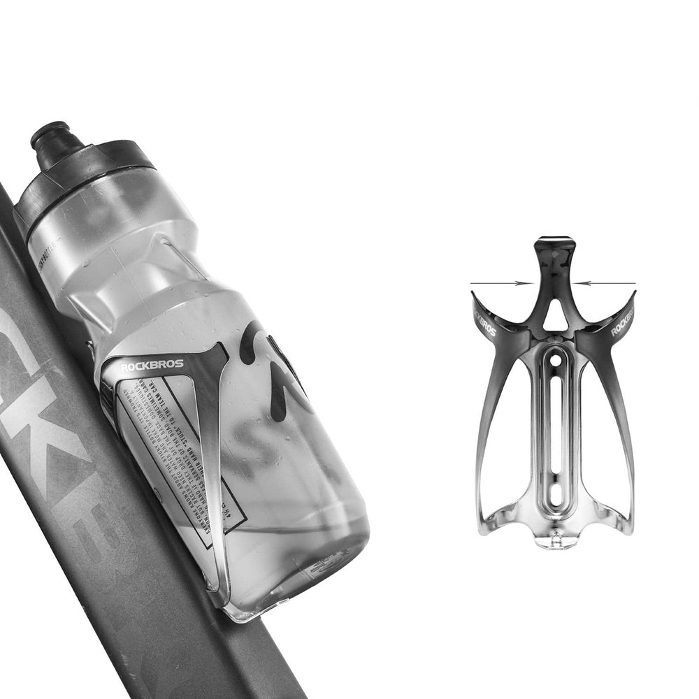 Rockbros RKL02 Aluminum Bottle Cage - Black and Silver_2