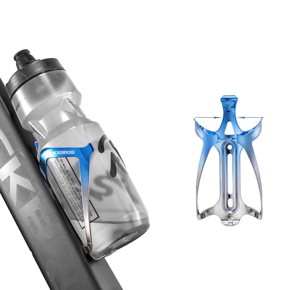 Rockbros RKL02 Aluminum Bottle Cage - Blue and Silver_2