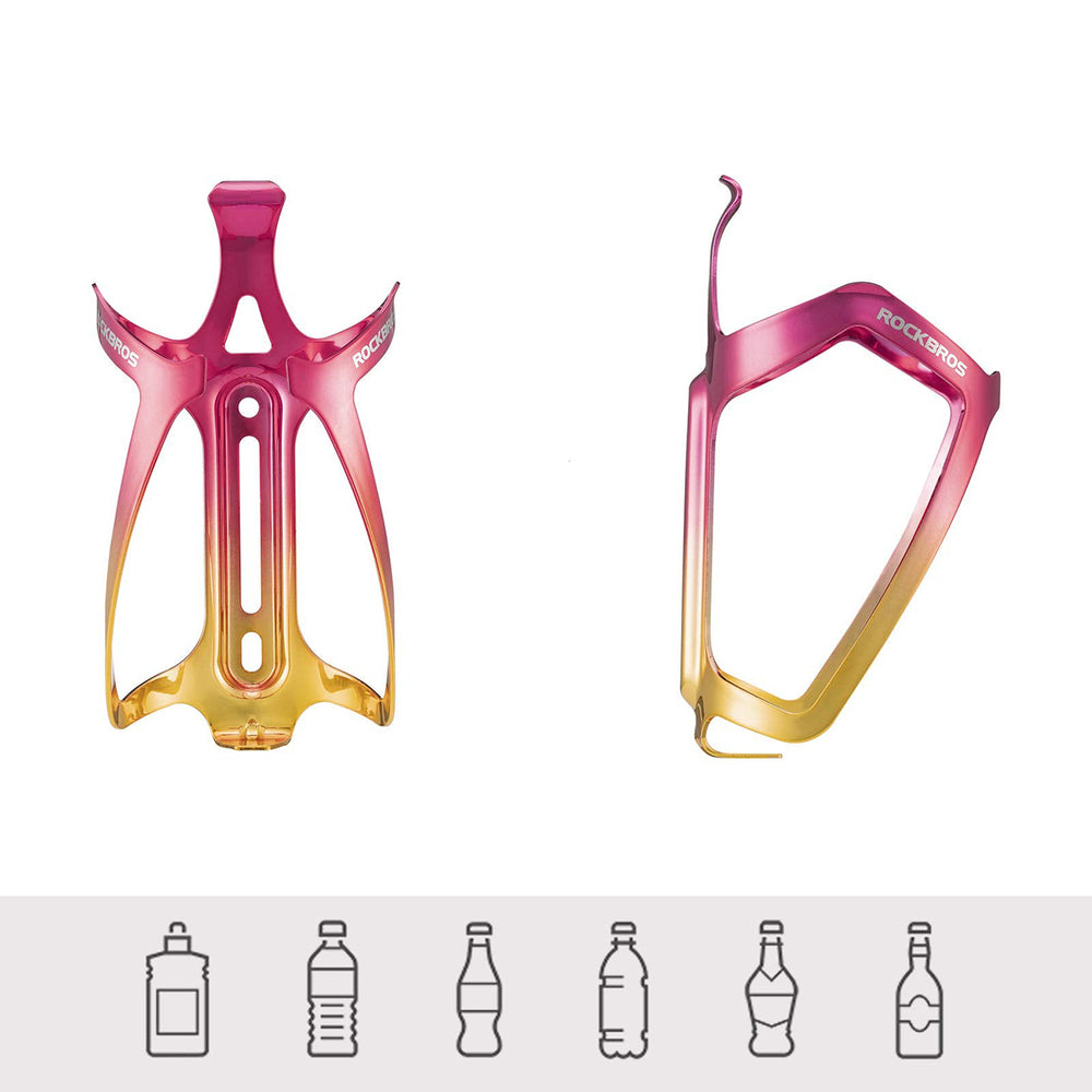Rockbros RKL02 Aluminum Bottle Cage - Red and Gold_1