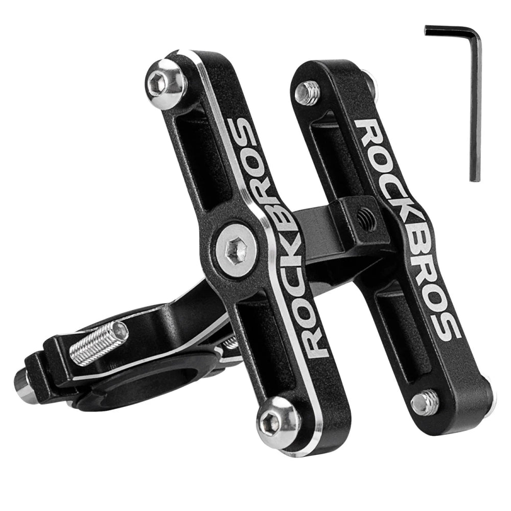 Rockbros KS-415 Aluminum Adjustable Bottle Cage Adapter - Black_0