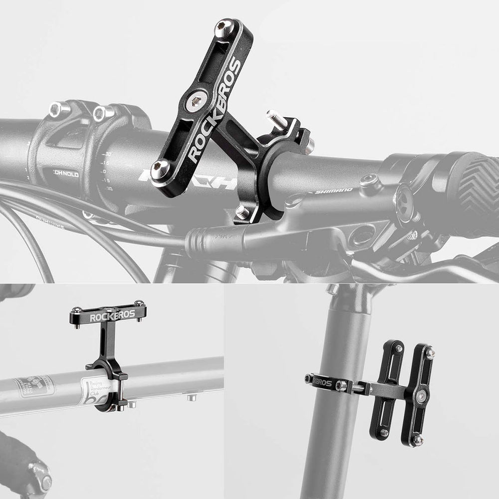 Rockbros KS-415 Aluminum Adjustable Bottle Cage Adapter - Black_1
