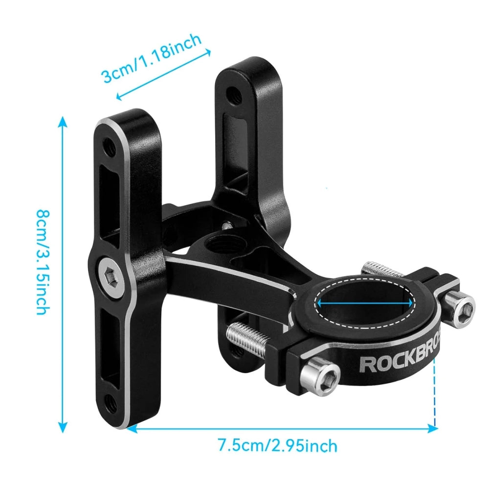 Rockbros KS-415 Aluminum Adjustable Bottle Cage Adapter - Black_4