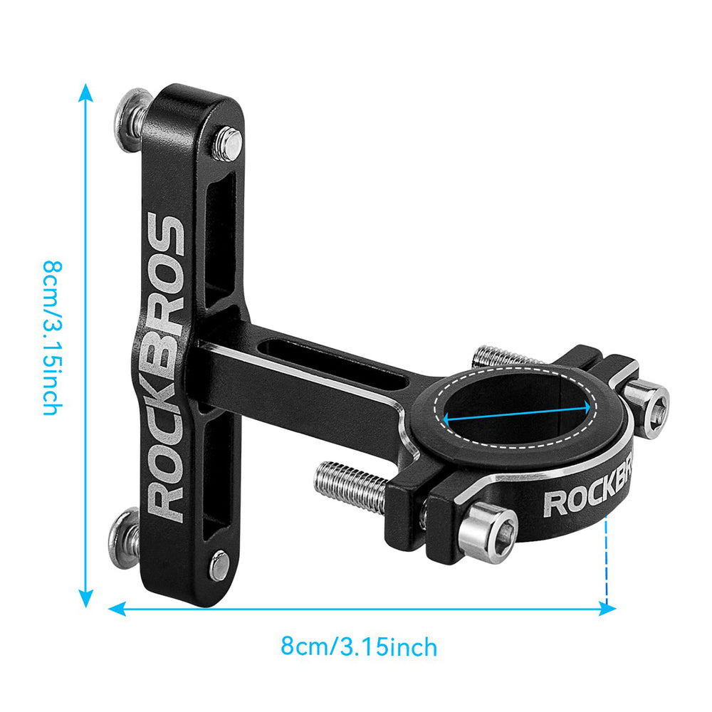 Rockbros KS-416 Adjustable Aluminum Bottle Cage Adapter - Black_1
