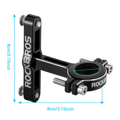 Rockbros KS-416 Adjustable Aluminum Bottle Cage Adapter - Black_1
