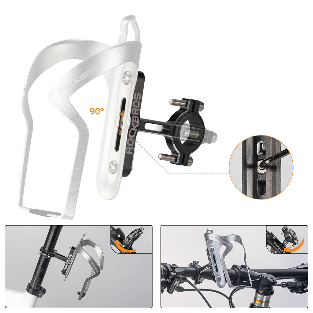 Rockbros KS-416 Adjustable Aluminum Bottle Cage Adapter - Black_3
