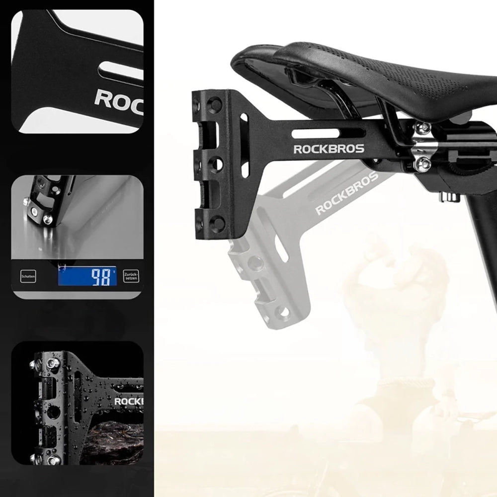 Rockbros 31210003001 Bottle Cage Adapter for Aluminum Saddle - Black_3