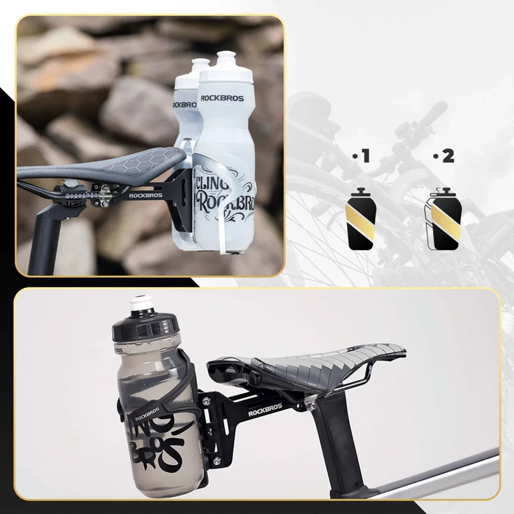 Rockbros 31210003001 Bottle Cage Adapter for Aluminum Saddle - Black_4