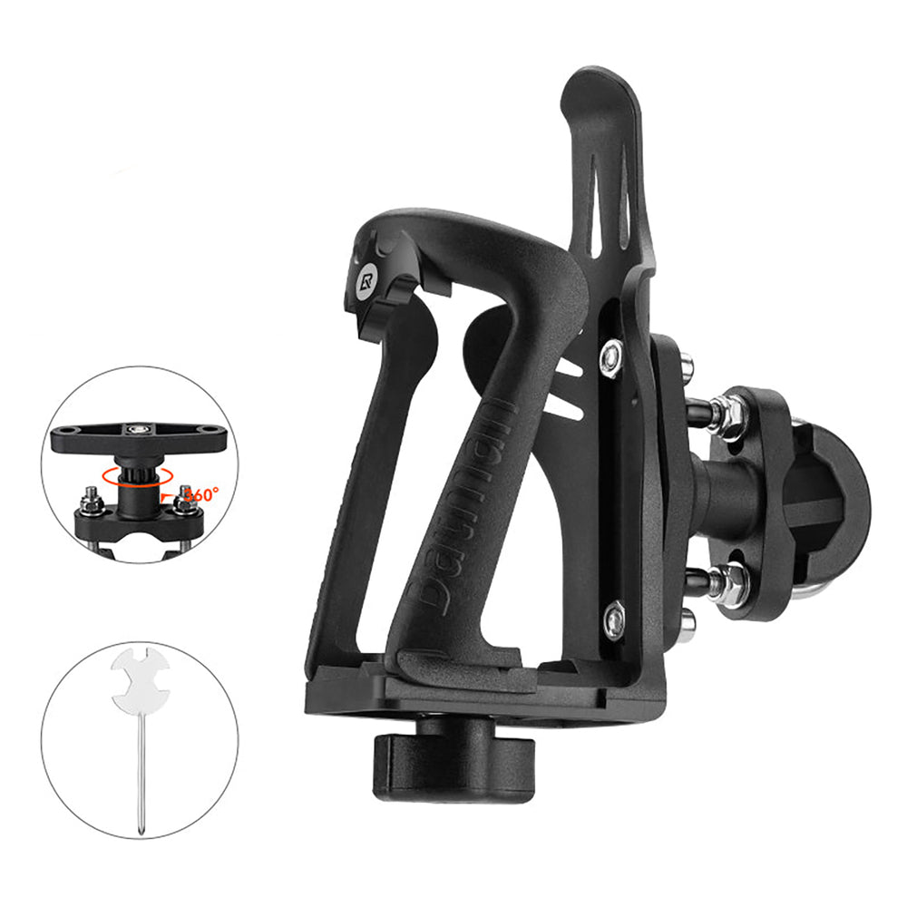 Rockbros 2-3D Adjustable Bottle Holder for Bikes and Motorcycles - Black_1