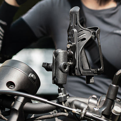 Rockbros 2-3D Adjustable Bottle Holder for Bikes and Motorcycles - Black_2