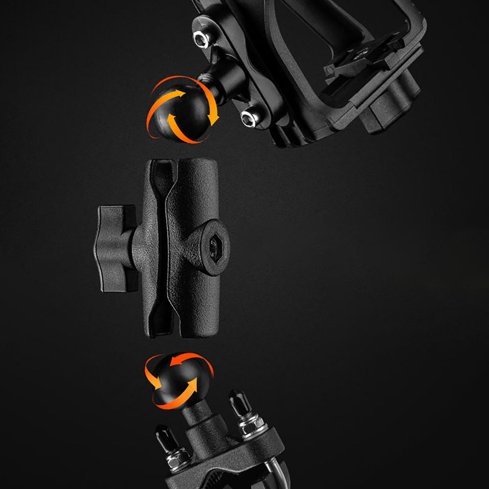 Rockbros 2-3D Adjustable Bottle Holder for Bikes and Motorcycles - Black_3