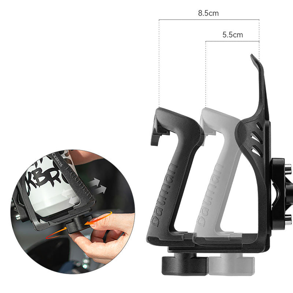 Rockbros 2-3D Adjustable Bottle Holder for Bikes and Motorcycles - Black_4