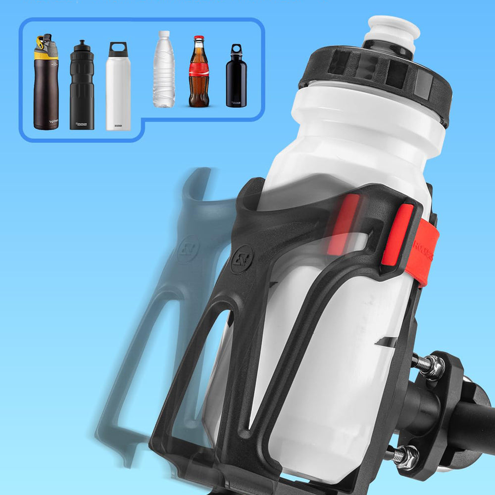 Rockbros 31210029 Motorcycle Bottle Holder - Black and Red_7