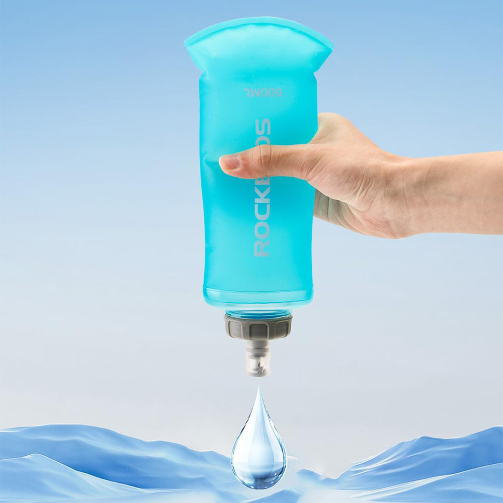 Rockbros 35210027001 soft flask running water bottle 500 ml - light blue_6