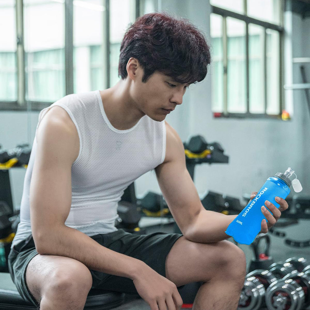Rockbros 35210027002 soft flask running water bottle 500 ml - blue_2
