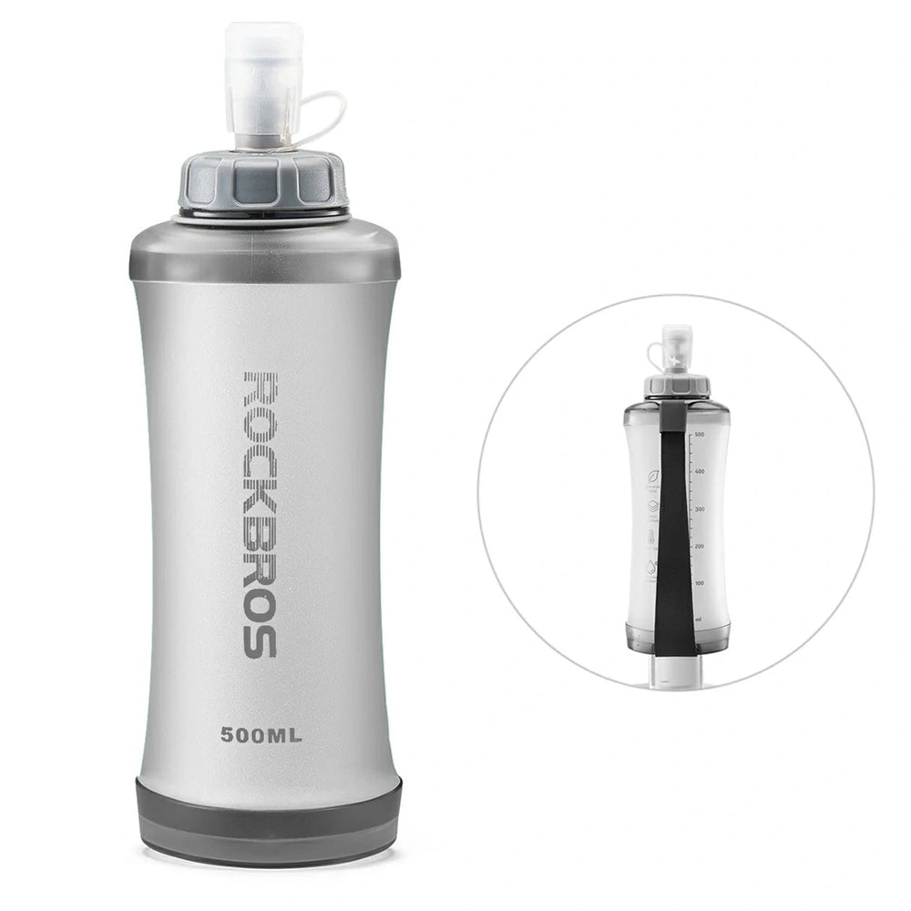Rockbros 350017001 soft flask running water bottle 500 ml - white_1