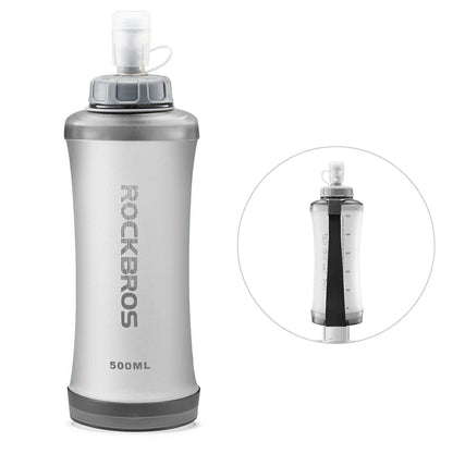 Rockbros 350017001 soft flask running water bottle 500 ml - white_1