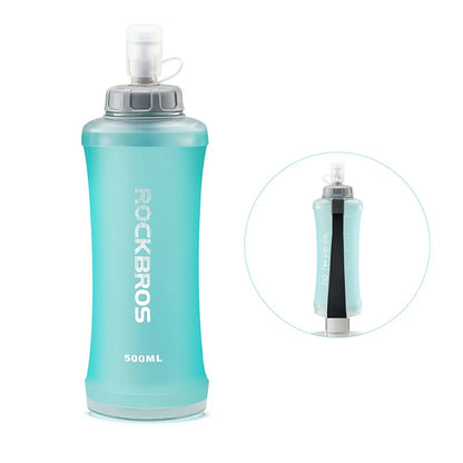 Rockbros 350017002 soft flask running water bottle 500 ml - light blue_1