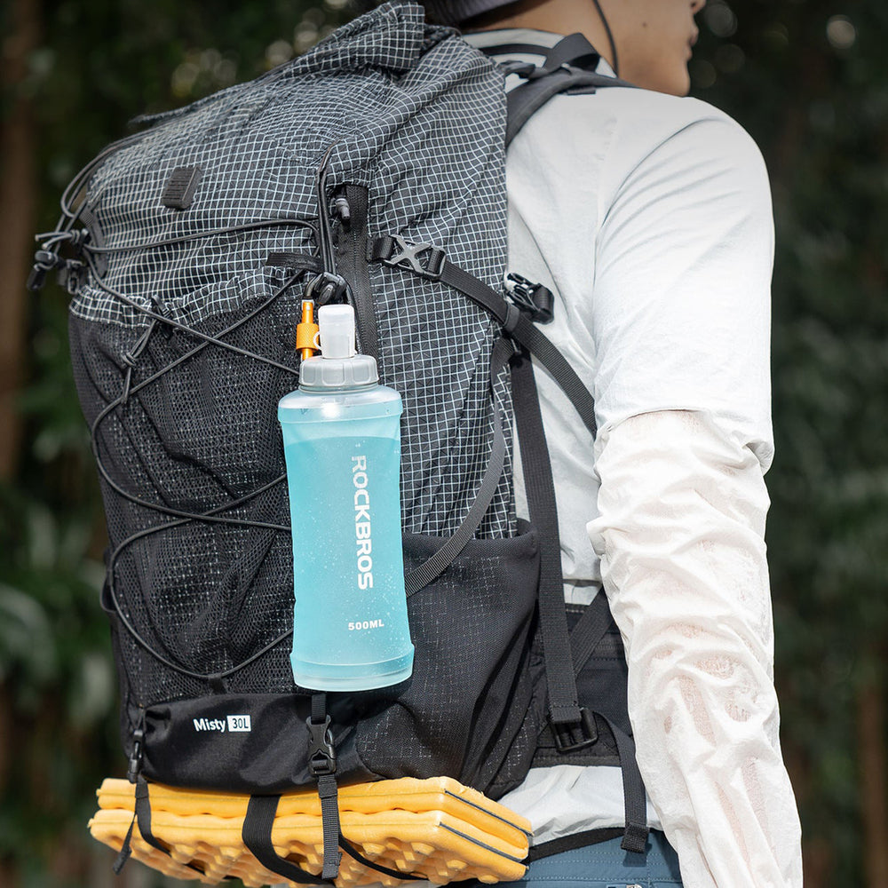 Rockbros 350017002 soft flask running water bottle 500 ml - light blue_4