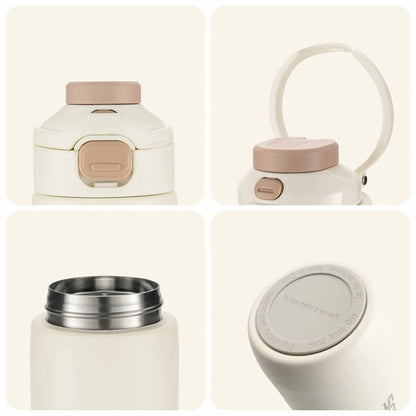 Rockbros S550H-1 700 ml Thermal Bottle with Magnetic Holder and Mounting Strap - Beige_4