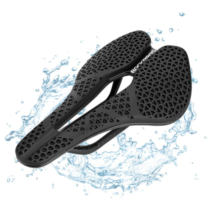 Rockbros LF0214 Anatomical 3D Waterproof Bicycle Saddle - Black_1