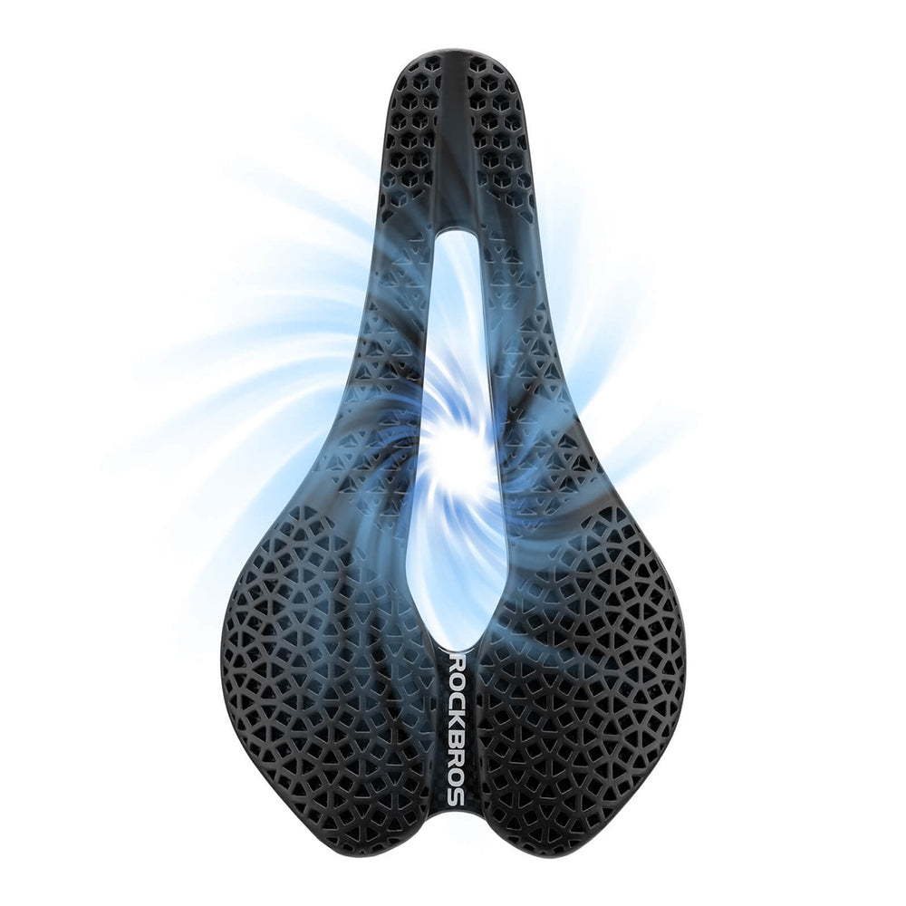 Rockbros LF0214 Anatomical 3D Waterproof Bicycle Saddle - Black_2