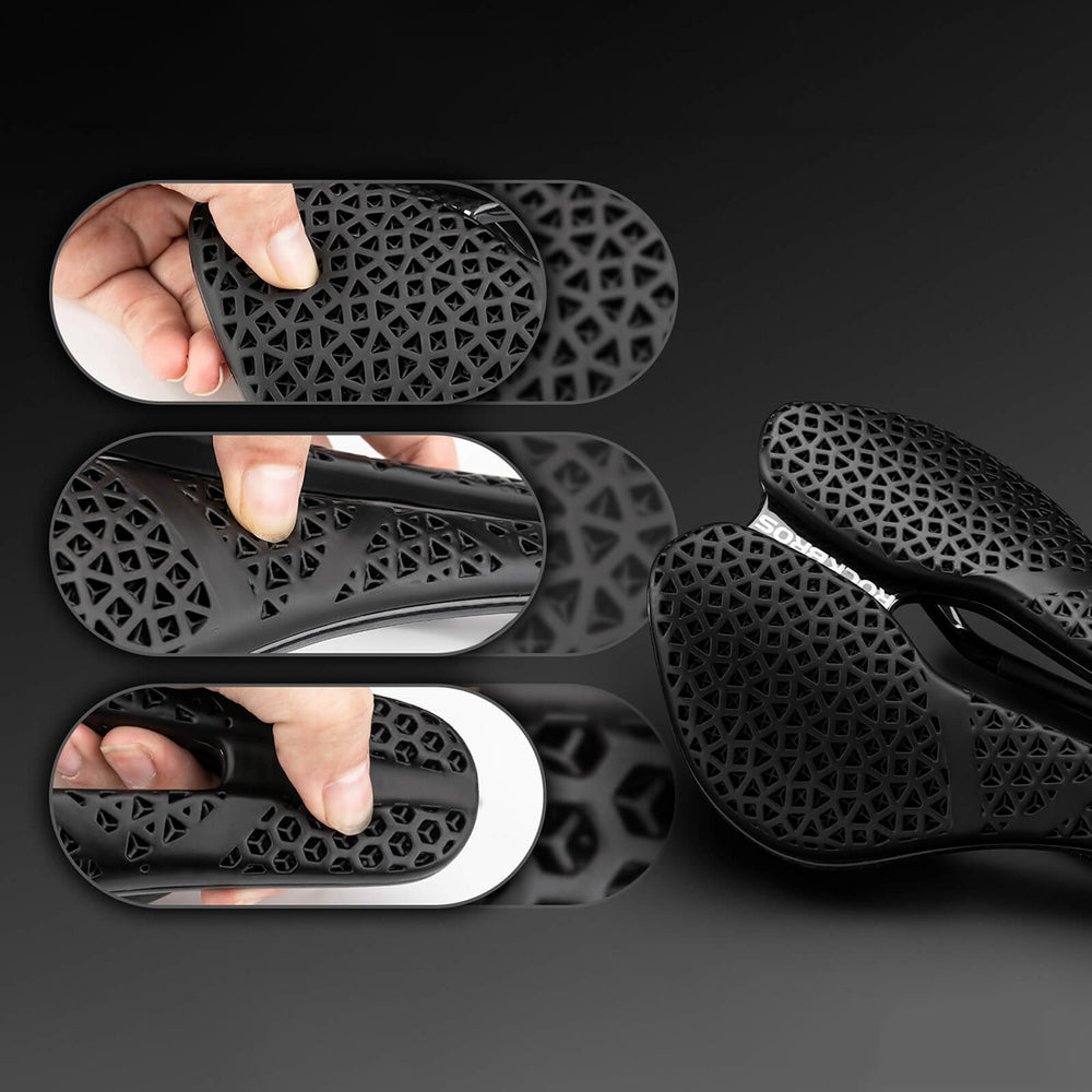 Rockbros LF0214 Anatomical 3D Waterproof Bicycle Saddle - Black_4