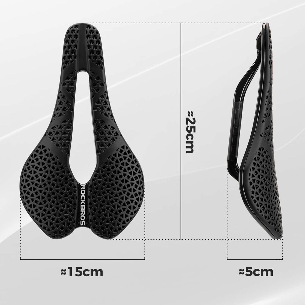 Rockbros LF0214 Anatomical 3D Waterproof Bicycle Saddle - Black_7