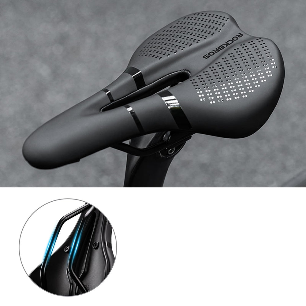 Rockbros 8182 city bicycle saddle, comfortable, anatomical - black_4