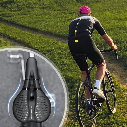 Rockbros 8182 city bicycle saddle, comfortable, anatomical - black_5