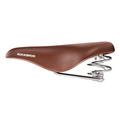 Rockbros 6800S retro comfort bicycle saddle - brown_1