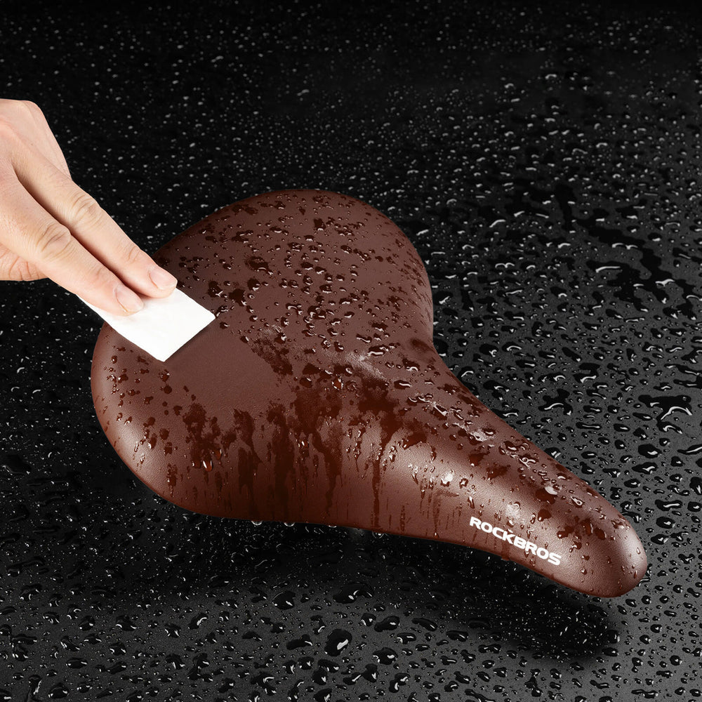 Rockbros 6800S retro comfort bicycle saddle - brown_6