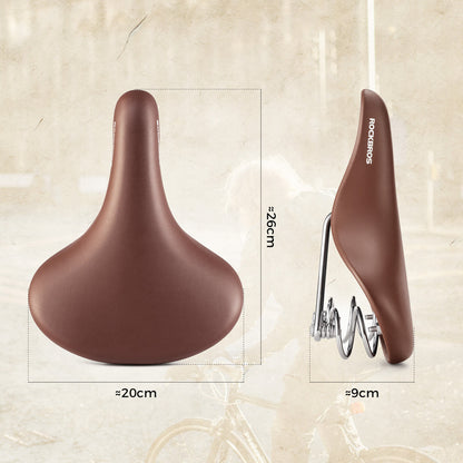 Rockbros 6800S retro comfort bicycle saddle - brown_7