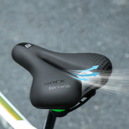 Rockbros 6876 comfortable ergonomic bicycle saddle - black_2
