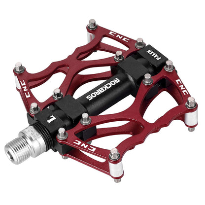 Rockbros JT201012LR 2010-12L Aluminum Platform Bicycle Pedals - Red_1