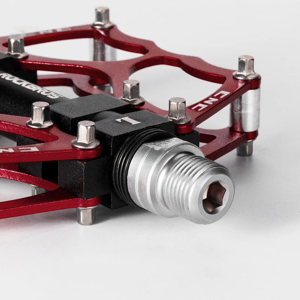 Rockbros JT201012LR 2010-12L Aluminum Platform Bicycle Pedals - Red_2