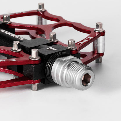 Rockbros JT201012LR 2010-12L Aluminum Platform Bicycle Pedals - Red_2