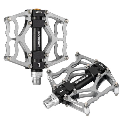 Rockbros JT201012LS 2010-12L Aluminum Platform Bicycle Pedals - Silver_0