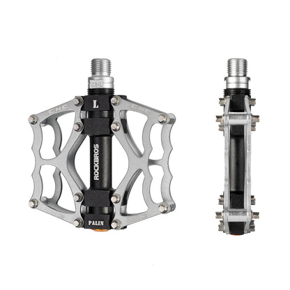 Rockbros JT201012LS 2010-12L Aluminum Platform Bicycle Pedals - Silver_1