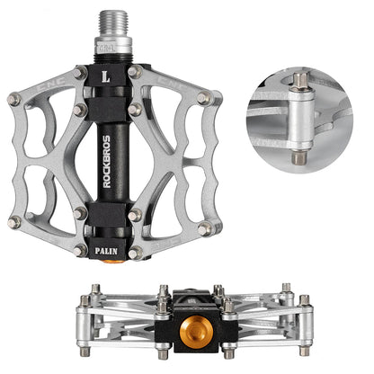 Rockbros JT201012LS 2010-12L Aluminum Platform Bicycle Pedals - Silver_2