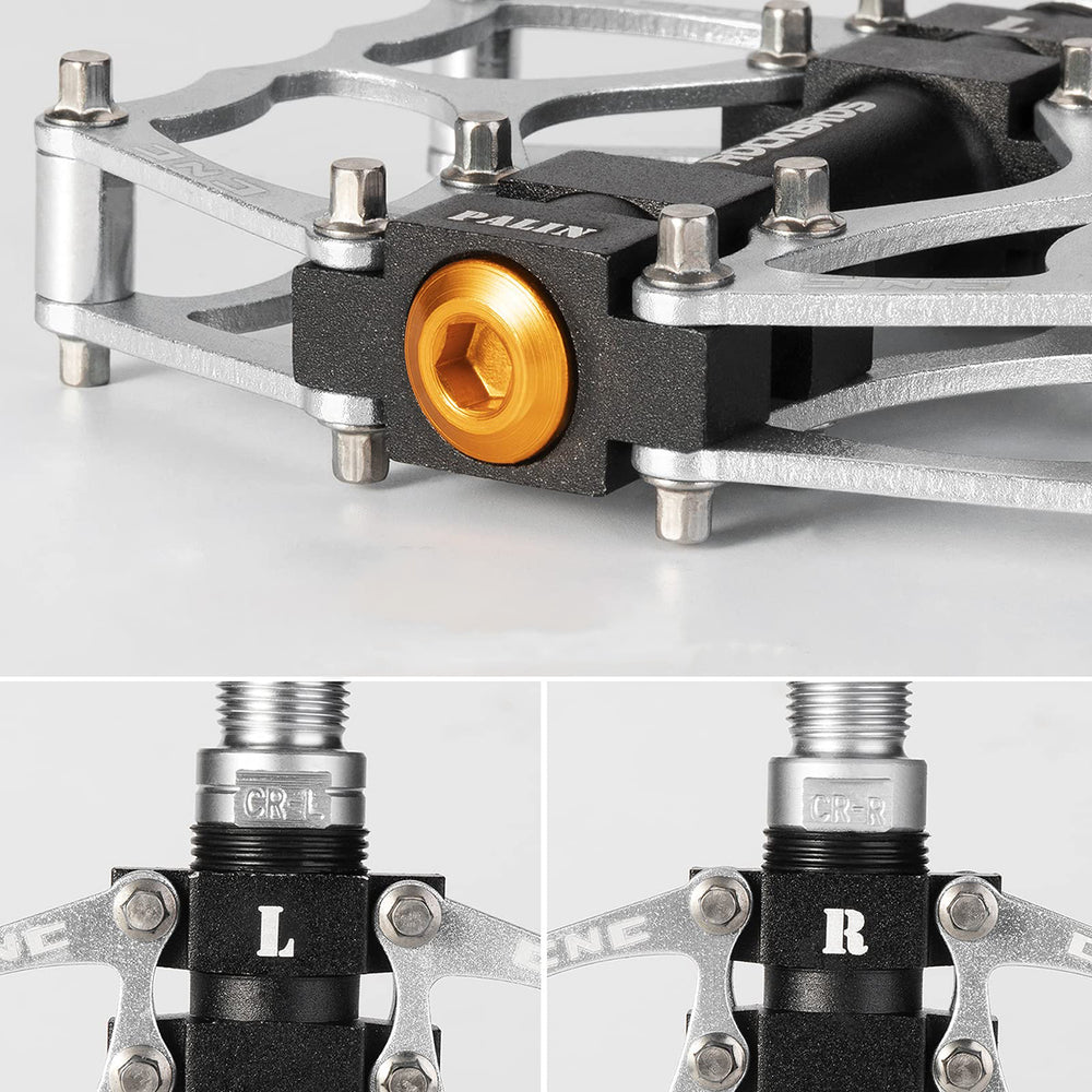 Rockbros JT201012LS 2010-12L Aluminum Platform Bicycle Pedals - Silver_3