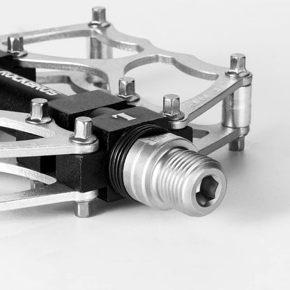 Rockbros JT201012LS 2010-12L Aluminum Platform Bicycle Pedals - Silver_4