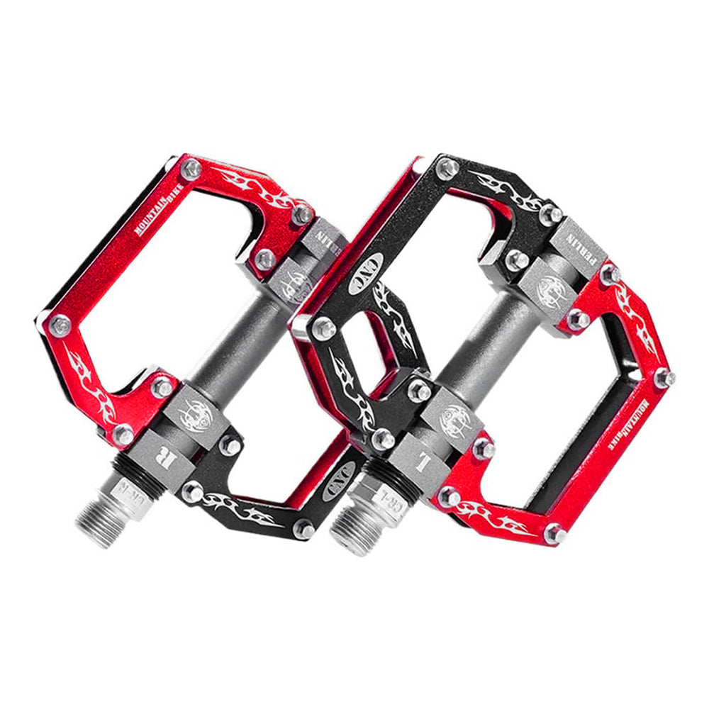 Rockbros 2010-12SBKR Aluminum Bicycle Pedals with Sealed Bearings - Black and Red_1