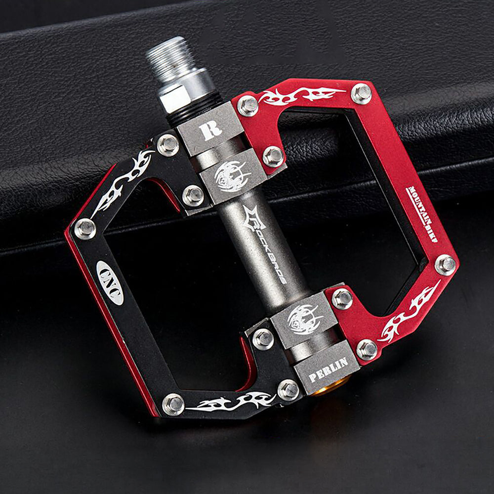 Rockbros 2010-12SBKR Aluminum Bicycle Pedals with Sealed Bearings - Black and Red_3