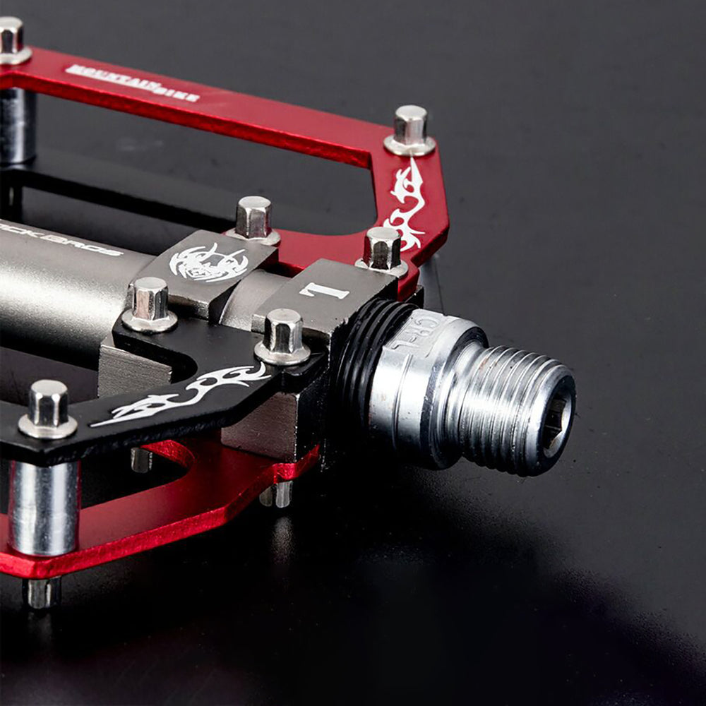 Rockbros 2010-12SBKR Aluminum Bicycle Pedals with Sealed Bearings - Black and Red_4