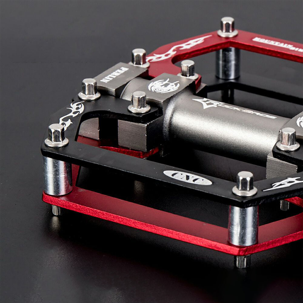 Rockbros 2010-12SBKR Aluminum Bicycle Pedals with Sealed Bearings - Black and Red_5