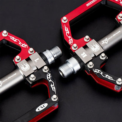 Rockbros 2010-12SBKR Aluminum Bicycle Pedals with Sealed Bearings - Black and Red_6